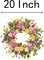 20 inch Spring Wreath for Front Door Summer Door Wreath Artificial Floral Wreath Greenery Wreath Home Decorations Indoor Outdoor Farmhouse